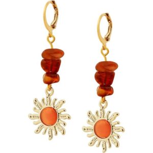 Gothic Boho Crystal Sun Earrings