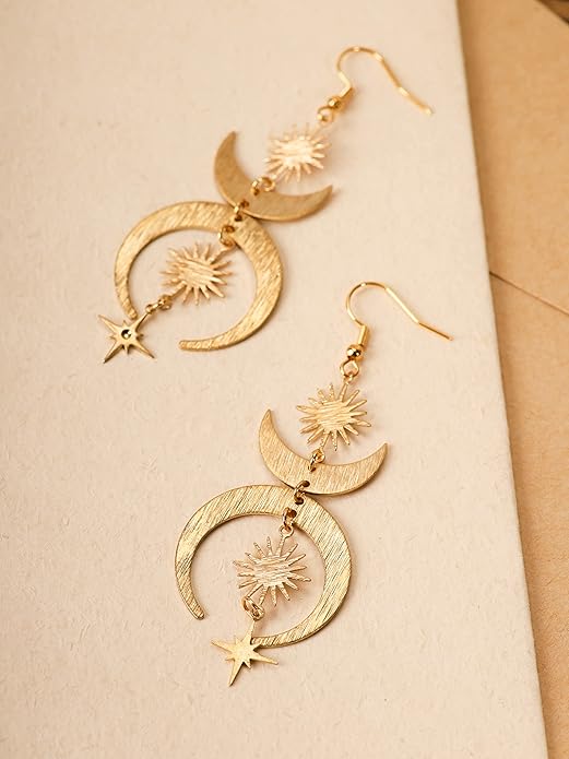 71lrZl7Q9oL._AC_SY695_ Gothic Boho Sun Star Earrings - Image 2